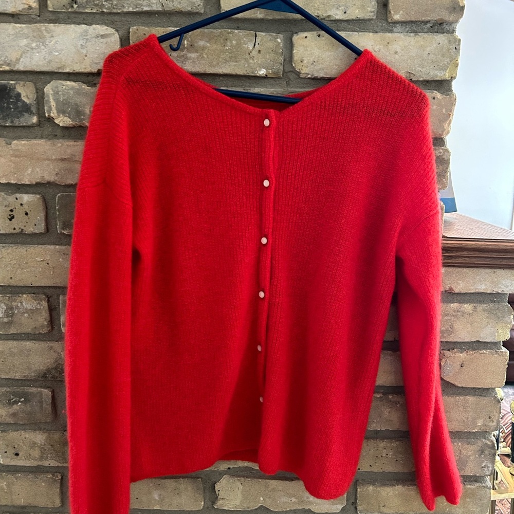 Sezane Gaspard Cardigan Red